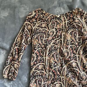 J Crew 100% Cotton Patterned Blouse with Buttons - XS